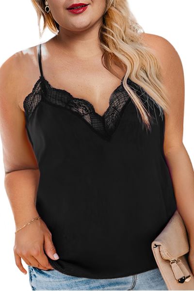 Immagine di PLUS SIZE LACY NECK LINE TOP